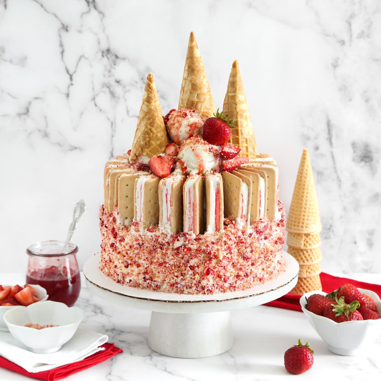 Strawberry Shortcake Ice Cream Cake Recipe, Valerie Bertinelli