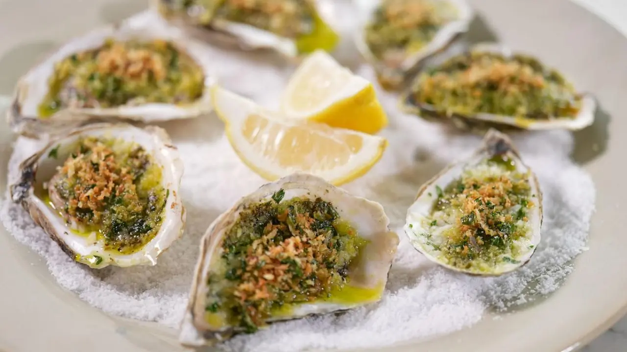 Sunny's Char-Grilled Oysters with Green Garlic Butter