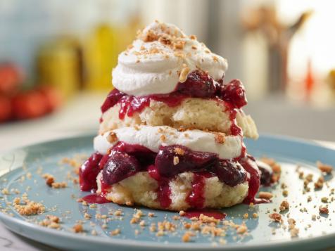 Plum and Black Cherry Buttermilk Shortcakes with Ginger Cardamom Whipped Cream