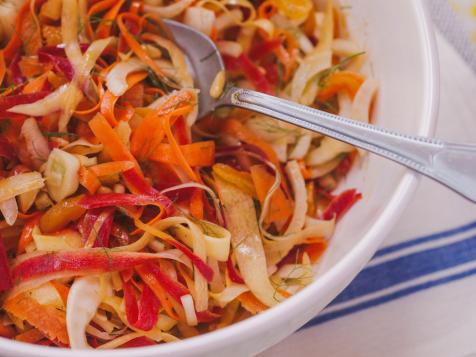 Shaved Carrot and Fennel Salad with Honey Vinaigrette
