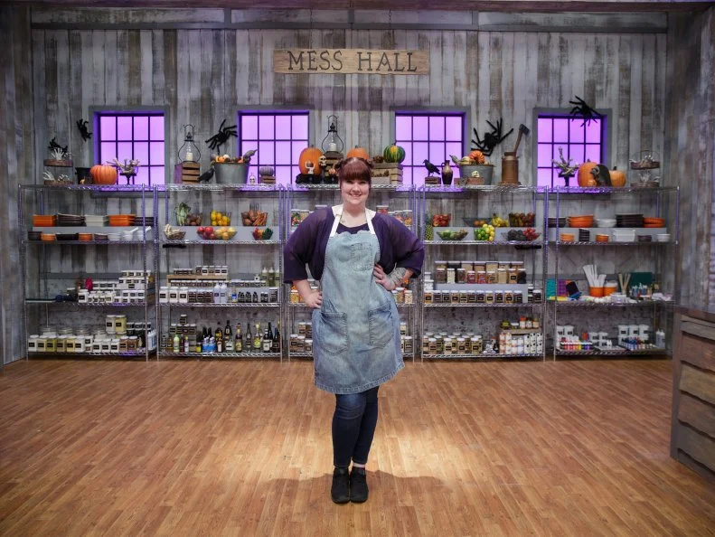 Contestant Megan Baker, as seen on Halloween Baking Championship, Season 7.