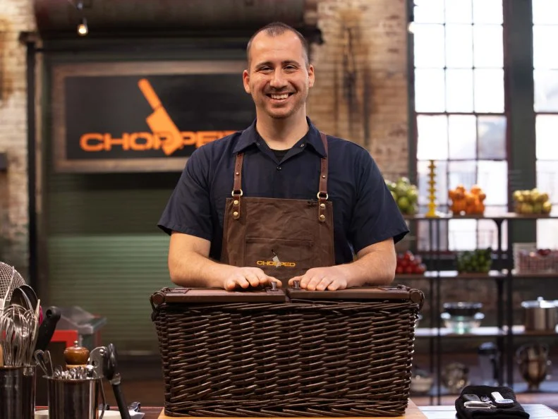 Chef Bret Lunsford, as seen on Chopped Playing with Fire, Season 50