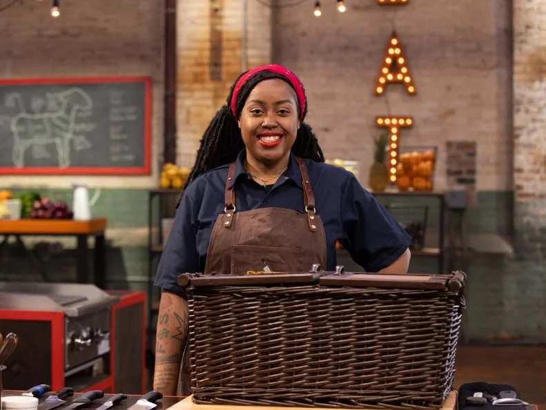 Chef Nicole Hicks, as seen on Chopped Playing with Fire, Season 50