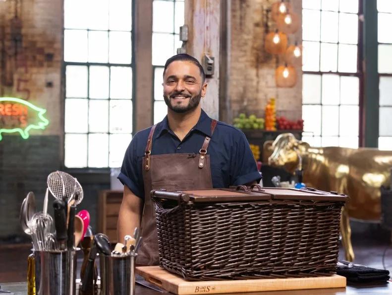 Chef Samir Mogannam, as seen on Chopped Playing with Fire, Season 50