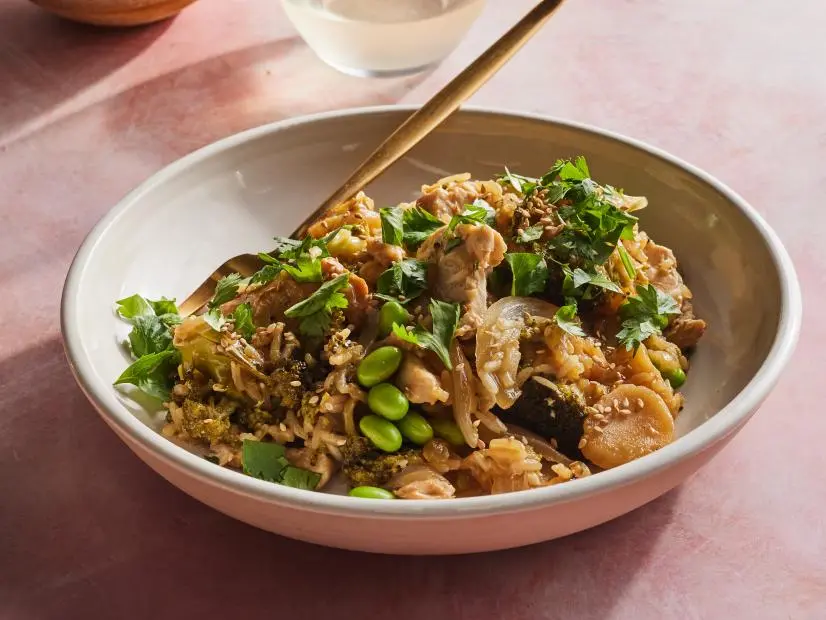 Description: Food Network Kitchen's Instant Pot Chicken and Broccoli Teriyaki Dump Dinner.