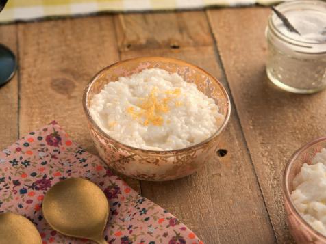 Orange Coconut Rice Pudding with Homemade Vanilla Sugar
