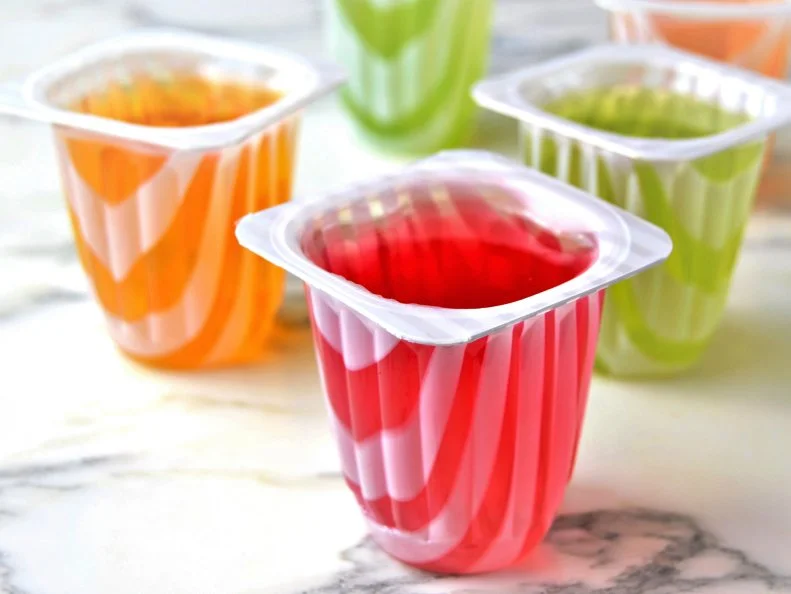 Flavored jellies Dessert,Gelatin, close-up