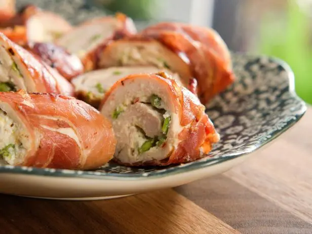Prosciutto-Wrapped Chicken Involtini with Peas and Ricotta Recipe | Valerie Bertinelli | Food Networ