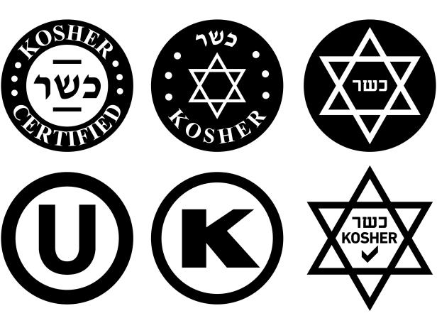 kosher food icon set