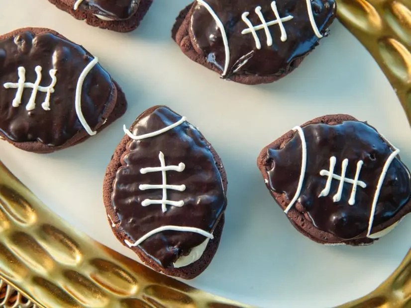 Dark Chocolate Cayenne Football Whoopie Pies Recipe | Maneet Chauhan ...