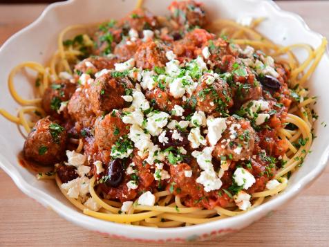 Greek Spaghetti & Meatballs