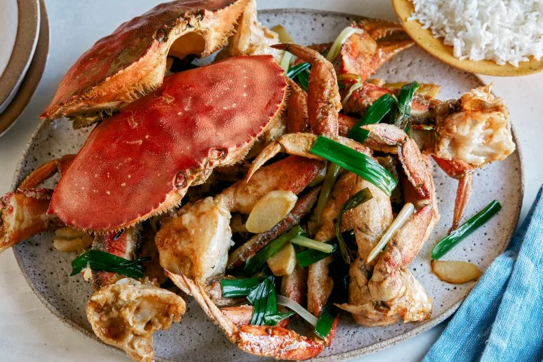 Ginger Scallion Dungeness Crab Stir Fry