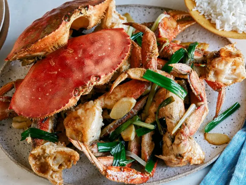 Ginger Scallion Dungeness Crab Stir Fry