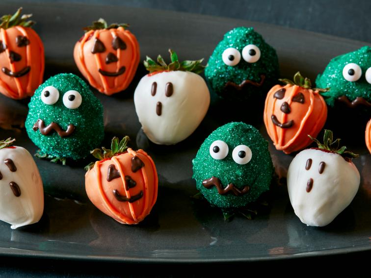 Halloween ChocolateCovered Strawberries Recipe Food Network Kitchen