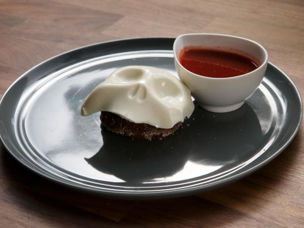 Chocolate Molten Cake with White Chocolate Skull image