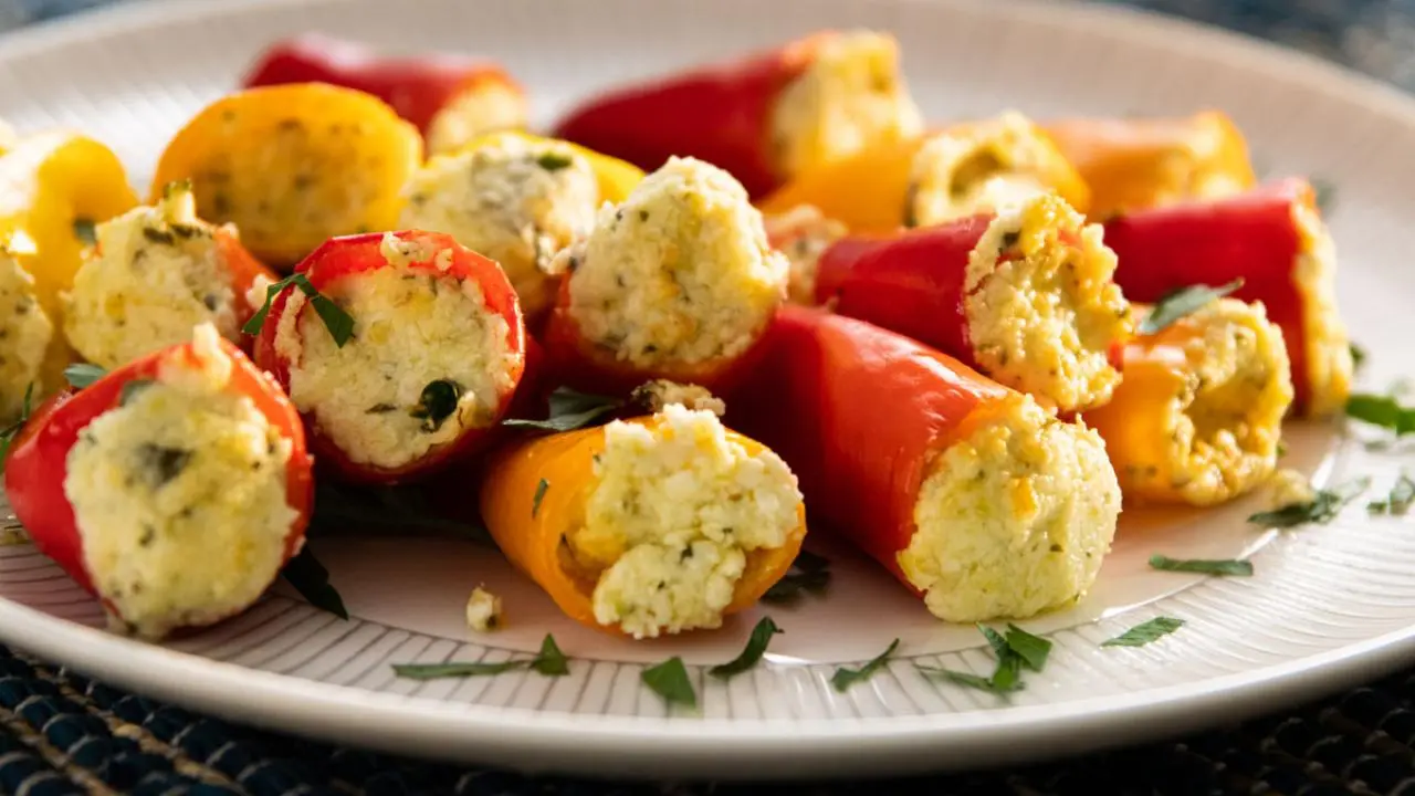 Roasted Pepper Feta Poppers
