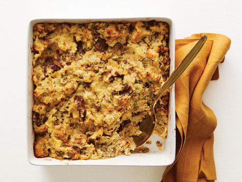 Mashed Potato–Sausage Stuffing