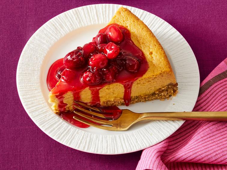 PumpkinRicotta Cheesecake with Cranberries Recipe Food Network
