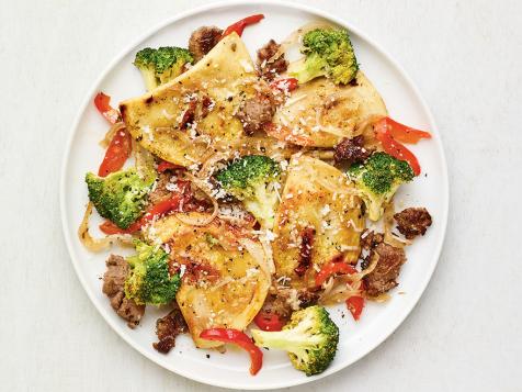 Skillet Pierogi with Sausage and Broccoli