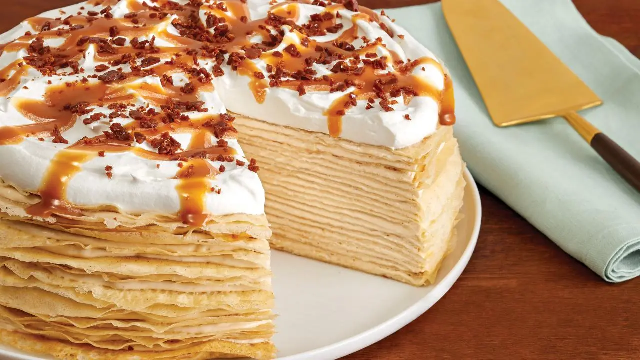 Caramel Cinnamon Crepe Cake