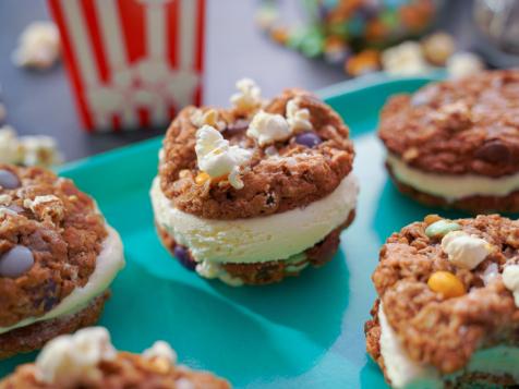Oatmeal Movie Cookie Ice Cream Sandwiches