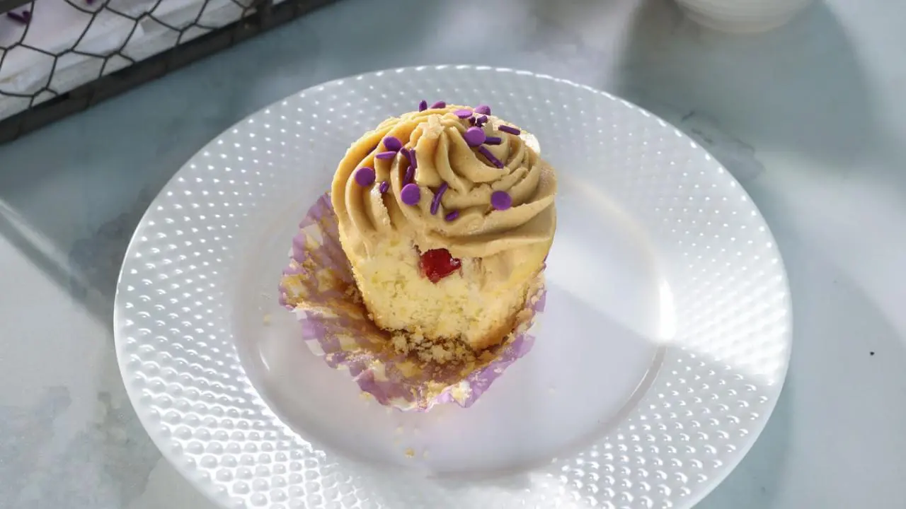 PB and J Stuffed Cupcakes