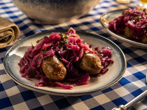 Hard Cider-Braised Sausages with Sauerkraut