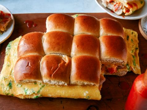 Baked Ham, Egg and Cheese Breakfast Sandwiches for a Crowd