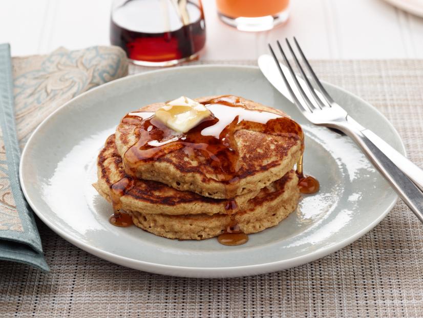 Food Network Kitchen’s Oat Flour Pancakes, as seen on Food Network.