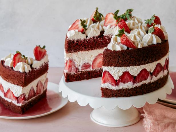 Red Velvet Strawberry Cake Recipe | Food Network Kitchen | Food ...