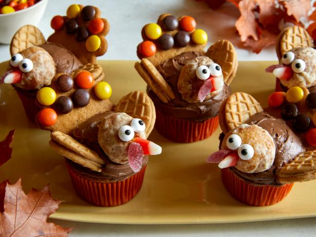 Thanksgiving Turkey Cupcakes Recipe | Food Network Kitchen | Food ...