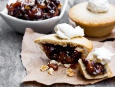 Mince  pie on baking paper