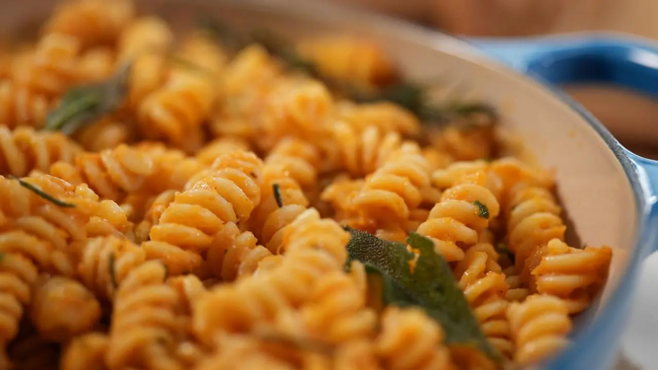 Pumpkin Pasta with Winter Herbs and Parmesan Cheese Recipe | Alex ...