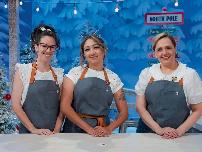 Contestants Jessica Martinez-Wilson, Susana Mijares and Sally Ontiveros, as seen on Holiday Wars, Season 3.