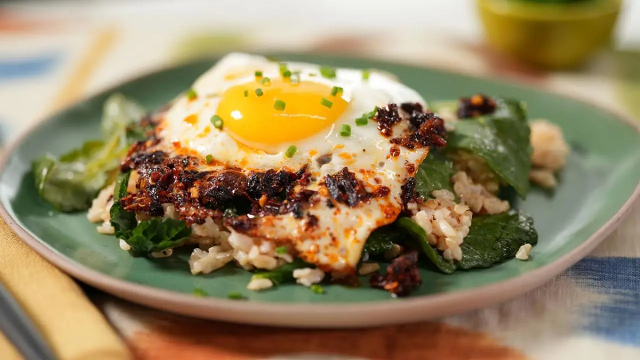 Chili Crisp Fried Egg Bowl
