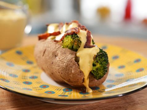 Loaded Baked Potato with Cashew Cheese Sauce