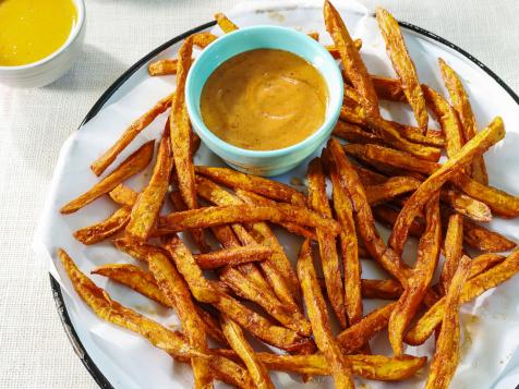 Sweet Potato Fries with Aunt TC's Secret Sauces
