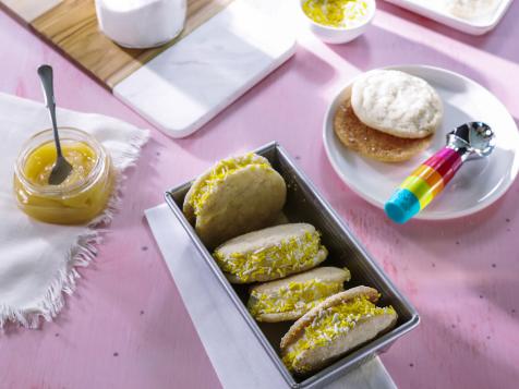 Zesty Lemon Ice Cream Cookie Sandwiches
