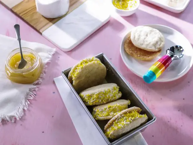 Zesty Lemon Ice Cream Cookie Sandwiches Recipe | Kardea Brown | Food Network