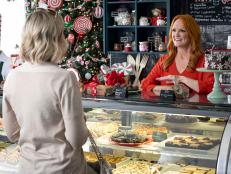 Ree Drummond as Bee & Molly McCook as Molly Gallant as seen in Candy Coated Christmas, special.