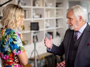 John McCook as Fred Gallant, as seen on Candy Coated Christmas, Special. Molly McCook as Molly Gallant, as seen on Candy Coated Christmas, Special.