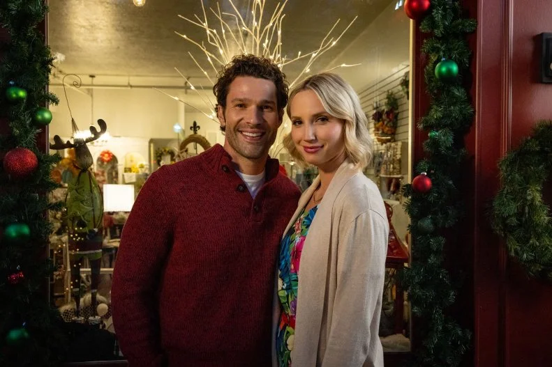 Molly McCook as Molly Gallant & Aaron O'Connell as Noah Winter as seen in Candy Coated Christmas, special.