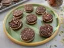 Beauty shot of Molly Yeh's Chocolate Pecan Sandwich Cookies