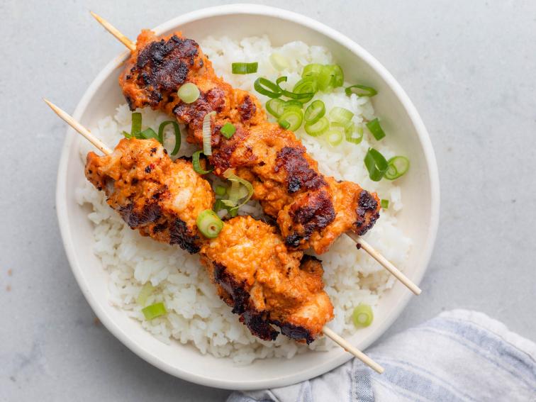 Peanut Butter Chicken Kabobs Recipe Yumna Jawad Food Network
