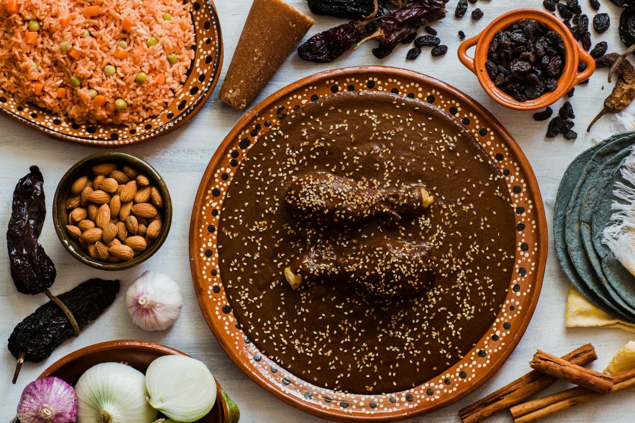 how is mole traditionally served