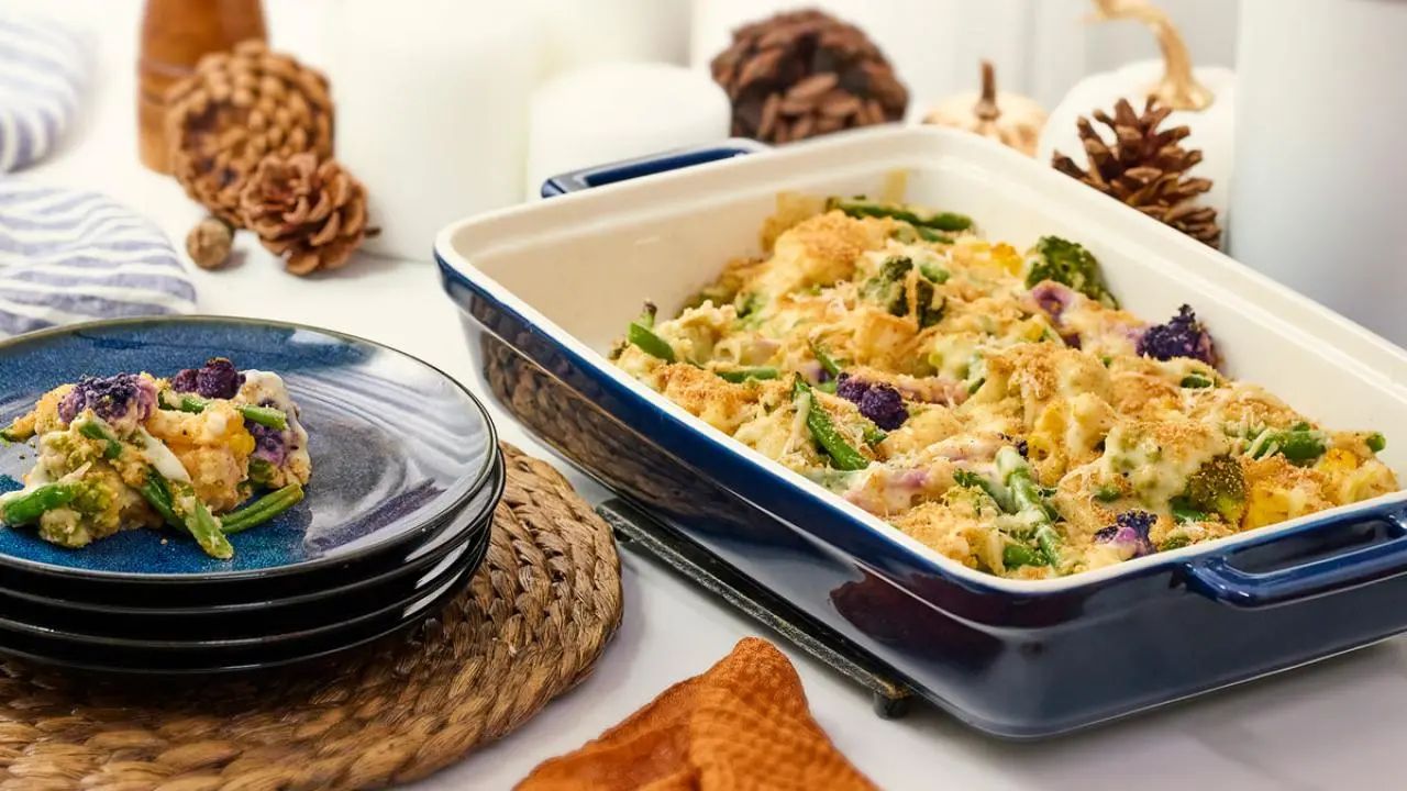 Rainbow Cauliflower Gratin