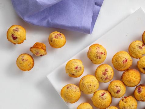 Fresh Raspberry Mini Corn Muffins