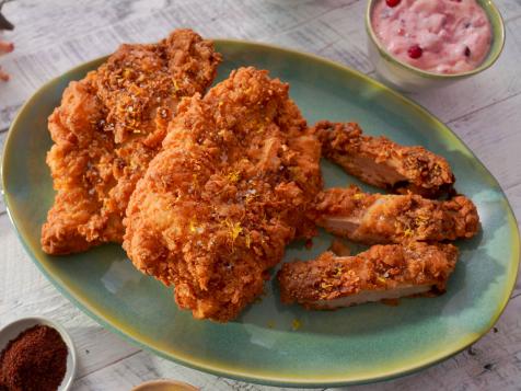 Fried Turkey Breasts with Cranberry Mayo