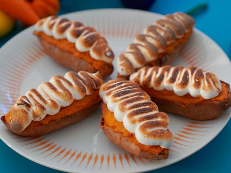 Tahini Cinnamon Sweet Potatoes with Toasted Meringue Recipe Molly Yeh