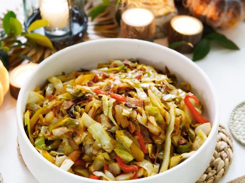 Fried Cabbage with Carrots and Peppers